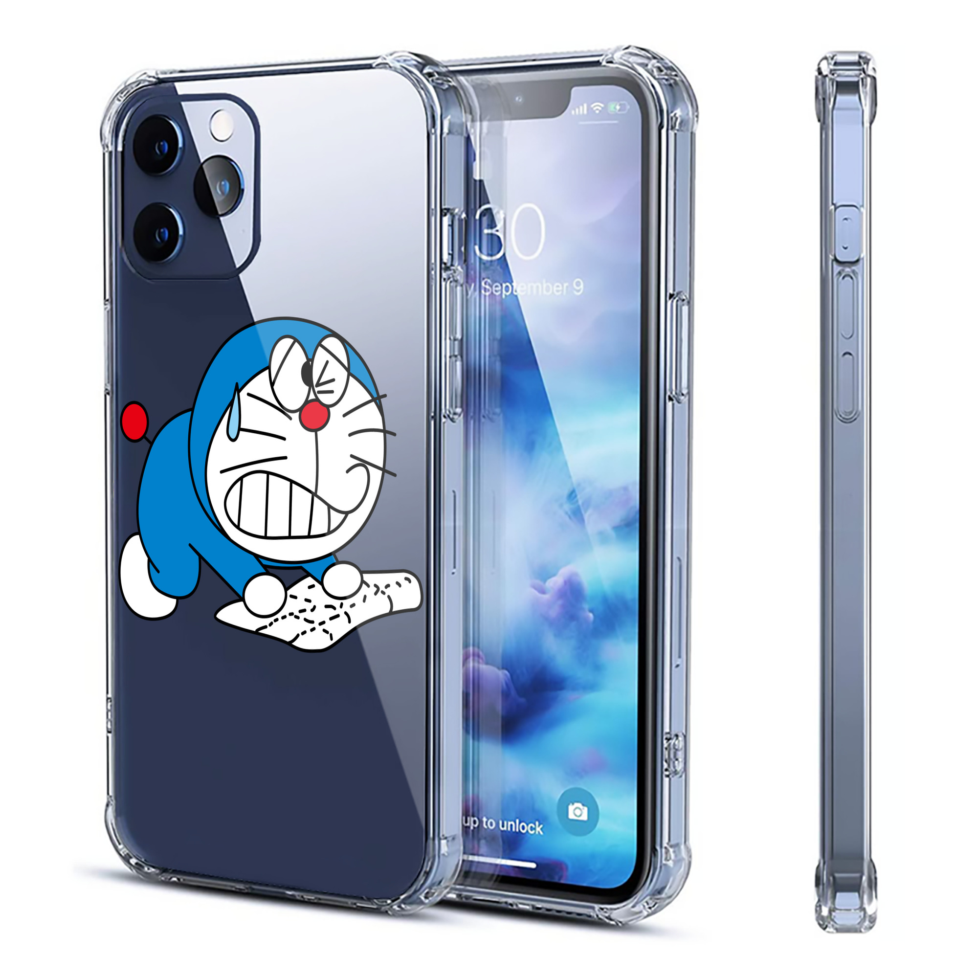 （画像用） ドラえもん Doraemon 【iPhone 12シリーズ対応】透明スマホケース（クリアソフトケース）
